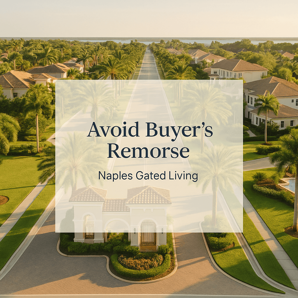 How to Avoid Buyer’s Remorse in Naples Gated Living